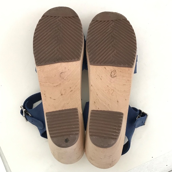 LOTTA’S From Stockholm Clog Sandals Peep Toe Blue Women’s Size 10.5 EU 42 - Picture 13 of 16